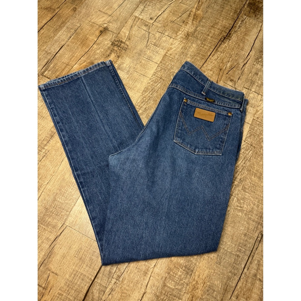 Wrangler Cowboy Cut Straight Leg Jeans Mens Blue Denim Western Workwear 40x34